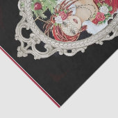 クリスマスフラッパー女の子まぶしい赤と金ゴールドドレス 薄葉紙 (詳細)