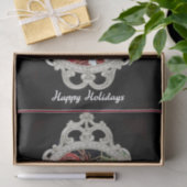 クリスマスフラッパー女の子まぶしい赤と金ゴールドドレス 薄葉紙 (ギフト)