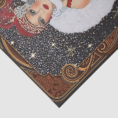 クリスマスフラッパー女の子スターに濡れた夜空 薄葉紙 (詳細)