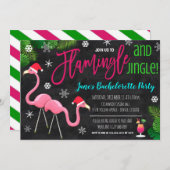 クリスマスフラミングルアンドジングルパーティの招待状 招待状 (正面/裏面)