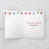 クリスマスフラミンゴアイススケートで滑る カード (内部)