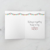 クリスマスフラミンゴウィズホリデーリース カード (内部)