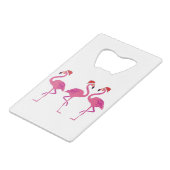 クリスマスフラミンゴス クレジットカード栓抜き (正面アングル)