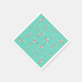 クリスマスフラミンゴツイスト紙ナプキン スタンダードカクテルナプキン (角)