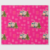 クリスマスフラミンゴトレーラー ラッピングペーパー (フラット)