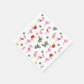 クリスマスフラミンゴパーティー |休日 スタンダードカクテルナプキン (角)