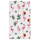 クリスマスフラミンゴパーティー |休日 スモールペーパーバッグ (裏面)