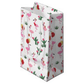 クリスマスフラミンゴパーティー |休日 スモールペーパーバッグ (正面アングル)