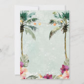 クリスマスフラミンゴブランチのブライダルシャワーの招待 招待状 (裏面)