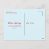 クリスマスフラミンゴホリデーライツバジェット写真 シーズンポストカード (裏面)