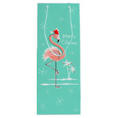 クリスマスフラミンゴメリークリスマスワイン抱き枕 ワインギフトバッグ (裏面)