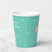 クリスマスフラミンゴメリークリスマス 紙コップ (右)