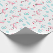 クリスマスフラミンゴラッピング紙 ラッピングペーパー (角)