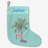 クリスマスフラミンゴ名小クリスマスストッキング スモールクリスマスストッキング (正面)
