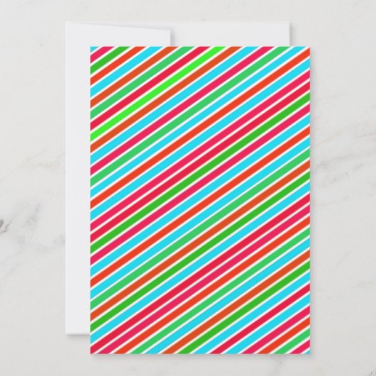 クリスマスフラミンゴ招待状 招待状 (裏面)