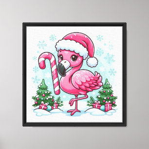 クリスマスフラミンゴ昇華クリップアート キャンバスプリント