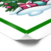 クリスマスフラミンゴ昇華クリップアート–27301 ポスター (コーナー)