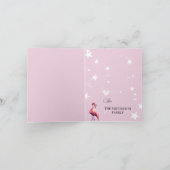 クリスマスフラミンゴ熱帯灯グリーティング シーズンカード (内部)