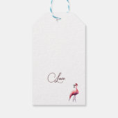 クリスマスフラミンゴ熱帯灯 ギフトタグ (裏面)