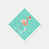 クリスマスフラミンゴ紙ナプキン スタンダードカクテルナプキン (角)