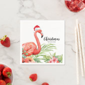 クリスマスフラミンゴ |クリスマスの願い |紙 スタンダードカクテルナプキン (インサイチュ)