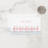 クリスマスフラミンゴ ノートカード (正面/裏面インサイチュ)