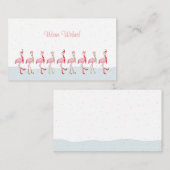 クリスマスフラミンゴ ノートカード (正面/裏面)