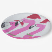 クリスマスフラミンゴ ペーパープレート (アングル)