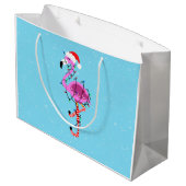 クリスマスフラミンゴ ラージペーパーバッグ (裏面アングル)