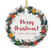 クリスマスフラワーのオーナメント