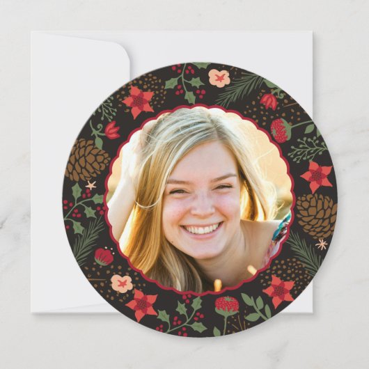 クリスマスフラワーアドバンスリースはがき シーズンカード (正面)