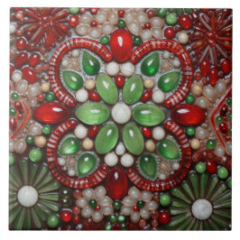 クリスマスフラワーオブストーンテラコッタスペインの1 タイル