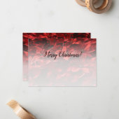 クリスマスフラワーカスタムの写真おめでとう ノートカード (正面/裏面インサイチュ)