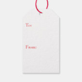 クリスマスフラワーギフトラベル、Chinoiserie Amaryllis ギフトタグ (裏面)