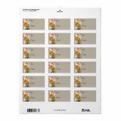 クリスマスフラワーズヴィンテージギフトラベル ラベル (フルシート)