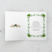 クリスマスフラワーフレームカード（写真付） シーズンカード (内部)