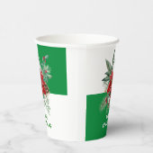 クリスマスフラワーブーケメリークリスマス文字2 紙コップ (右)