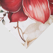 クリスマスフラワーポインセチア赤緑パターン 薄葉紙 (詳細)