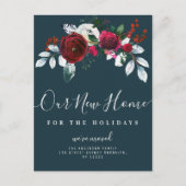 クリスマスフラワームービングアナウンスポストカード ポストカード (正面)