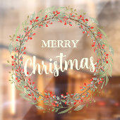 クリスマスフラワーリースメリークリスマス ウィンドウサイン (シート2)