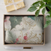 クリスマスフラワーレッドポインセチアティッシュペーパー 薄葉紙 (ギフト)