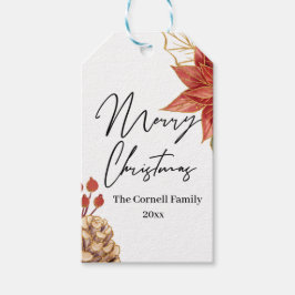 クリスマスフラワー ギフトタグ