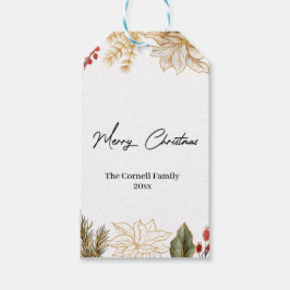 クリスマスフラワー ギフトタグ