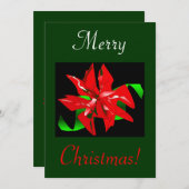 クリスマスフラワーI 招待状 (正面/裏面)