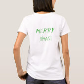 クリスマスフラワーI Tシャツ（カスタマイズ可能） Tシャツ (裏面)