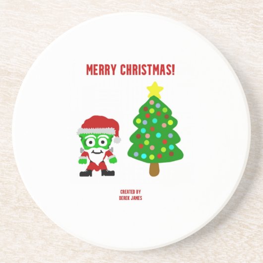 クリスマスフランケンチーズサンドストーンコースター コースター (正面)