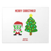 クリスマスフランケンチーズメモ帳27.9 cm x 21.6 cm ノートパッド (正面)