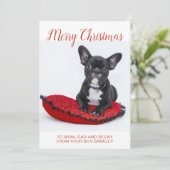 クリスマスフランスのの祝杯を家族に送る シーズンカード (スタンド正面)