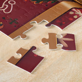 クリスマスフランスのギフト暖炉を持つブルドッグ ジグソーパズル (側面)