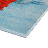 クリスマスフランスのデリバリートラック雪のブルドッグ カッティングボード (角)